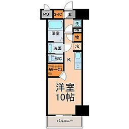 ザ・パークハビオ名古屋松原 ワンルームの間取図画像