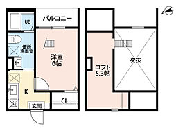 SWEETSTREET 1Kの間取図画像