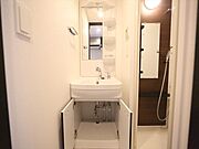 脱衣所　独立洗面台（シャンプードレッサー付）収納スペース有