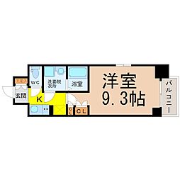 アデグランツ上前津 1Kの間取図画像