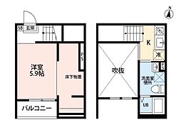 AOAQUA 1Kの間取図画像