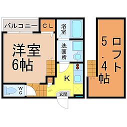 ハーモニーテラス野並 1Kの間取図画像