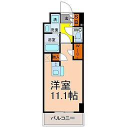 ザ・パークハビオ名古屋松原 ワンルームの間取図画像