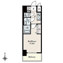 S-RESIDENCEOTOBASHIclarity 1Kの間取図画像