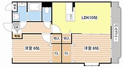 Y.M.ソレイユ2 2LDKの間取図画像