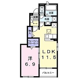 アンフィニ 1LDKの間取図画像