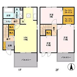 ルピナス 3LDKの間取図画像