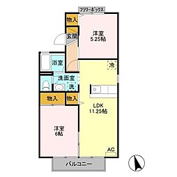 ガーデンハイツ 2LDKの間取図画像