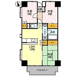 スカイシティー神山 3LDKの間取図画像