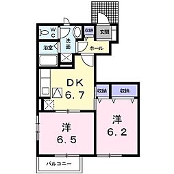 グランデ・エテルノ2 2DKの間取図画像