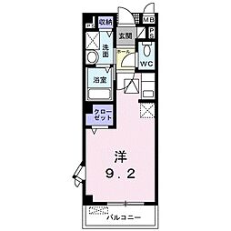 ルミエール5 ワンルームの間取図画像