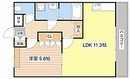 グランドコート 1LDKの間取図画像