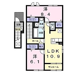 オコトベース A 2LDKの間取図画像
