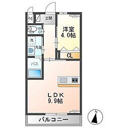 ア・ディーゴ 1LDKの間取図画像