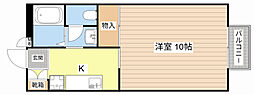 モンブラン 1Kの間取図画像