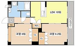 ベルステージ 2LDKの間取図画像