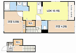 エトワール タケ 1LDKの間取図画像