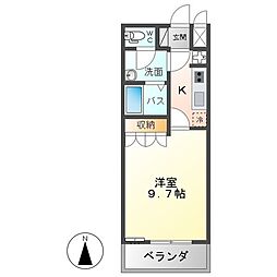 コンフォートスリー 1Kの間取図画像