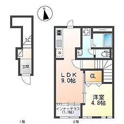 グランドコート3 1LDKの間取図画像