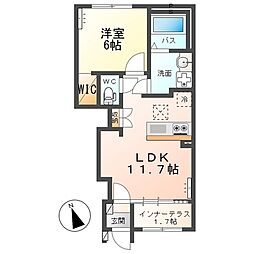 ハレラウレア 1LDKの間取図画像