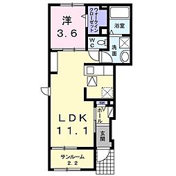 フォルシュグランツ 1LDKの間取図画像