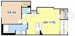 小山市三峯1丁目アパート 1LDKの間取図画像