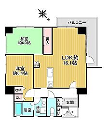 グレース嵐山 2LDKの間取図画像