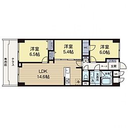 クレール希望ケ丘 3LDKの間取図画像