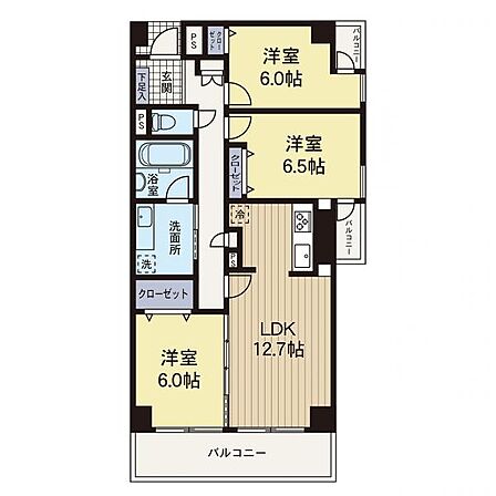 3LDK 間取り