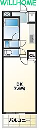 ファインヴィラ 1Kの間取図画像