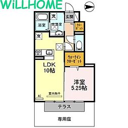 D-roomすぎうら 1LDKの間取図画像