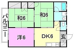 コーポマツイ 3DKの間取図画像