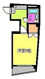 杉ビル 1Kの間取図画像