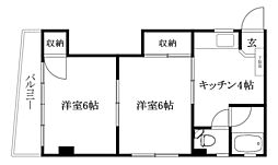 第2鎌田ビル 2Kの間取図画像