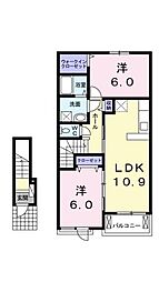 ミルト・アハト 2LDKの間取図画像
