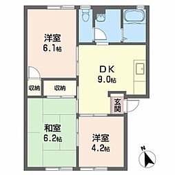ファミール川原 3DKの間取図画像