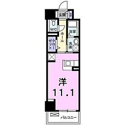 ユリウス湊町 ワンルームの間取図画像