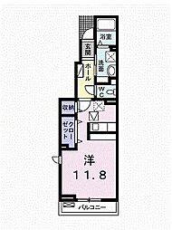 ベネディーレ2 ワンルームの間取図画像