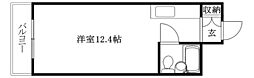 アカデミアヨコガワラ ワンルームの間取図画像