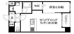 Credo in te山越 1LDKの間取図画像