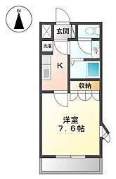ストラーダサヤ 1Kの間取図画像