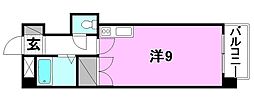 グランドハイム朝生田 ワンルームの間取図画像