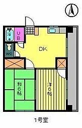 メゾン扶蓉 2DKの間取図画像