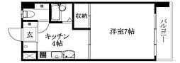 福川ハイツ 1Kの間取図画像