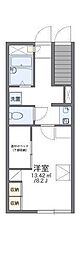 レオパレス竹乃井 1Kの間取図画像