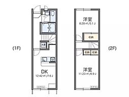 レオパレスマイファミーユ 2DKの間取図画像