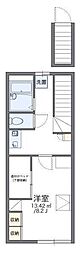 レオパレスディアコートK・I 1Kの間取図画像