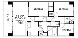 グラシアス道後 3LDKの間取図画像