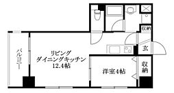 アーバン道後今市 1LDKの間取図画像