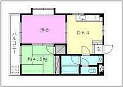 セレブレイト 2DKの間取図画像